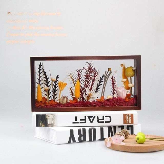 FloraFrame Framed Season Eternal - Handcrafted Preserved Flower Art Frame | Four-Season Themed Luxury Decor for Home & Gifting