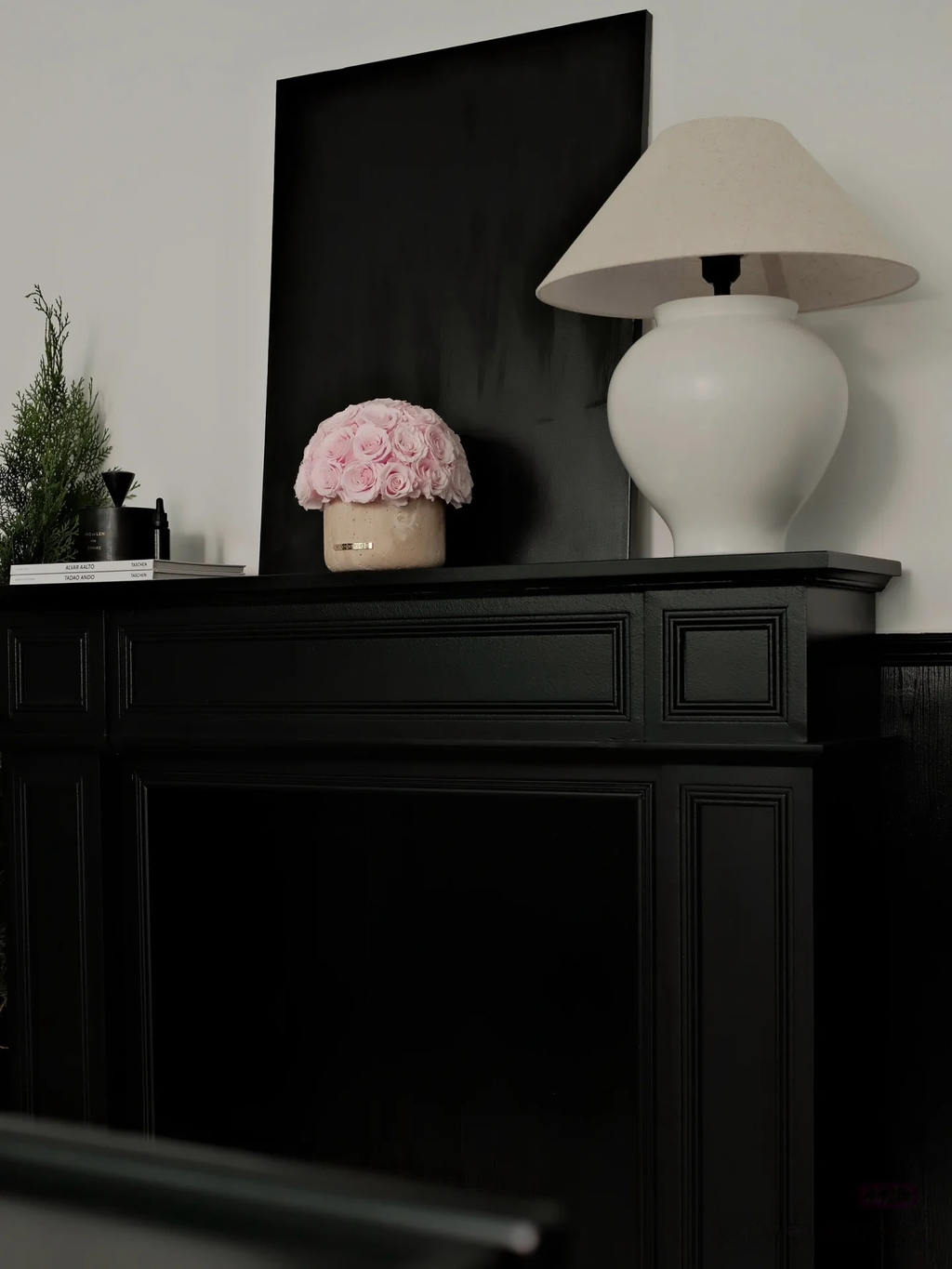 ROSAY Eternal Rose Globe - Handcrafted Preserved Rose Sphere in Travertine Pot | Luxury Home Decor & Gift for Special Occasions