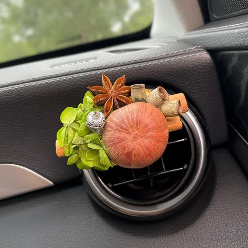 ROSAY Eternal Nature Breeze - Natural Dried Flower Car Air Vent Diffuser | Multi-Style Aromatic Decor for Car Interior