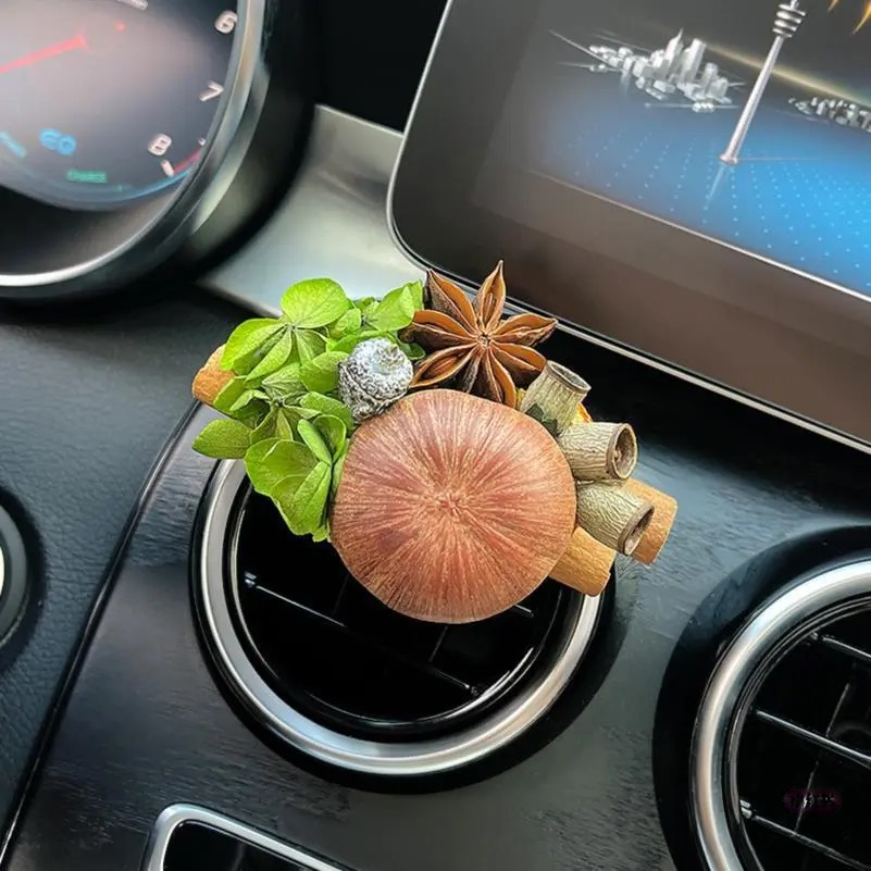 ROSAY Eternal Nature Breeze - Natural Dried Flower Car Air Vent Diffuser | Multi-Style Aromatic Decor for Car Interior