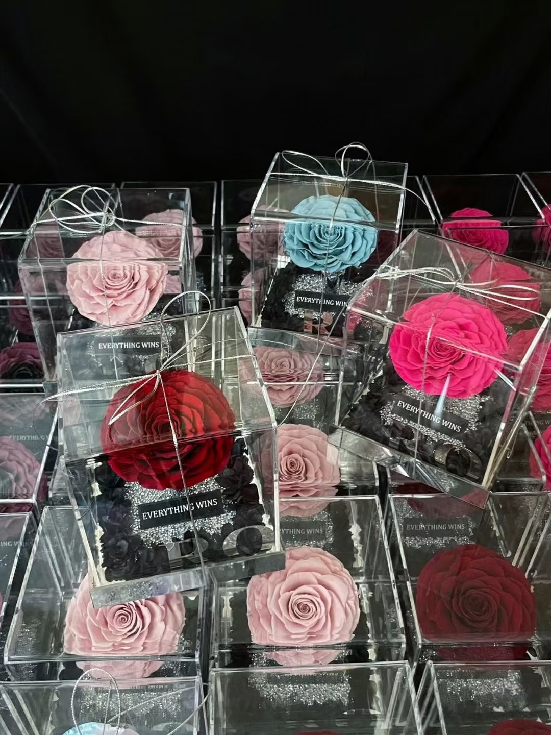 Winning Bloom Eternal - Single Preserved Rose in Acrylic Box | Multi-Color Options & Luxe "Everything Wins" Design