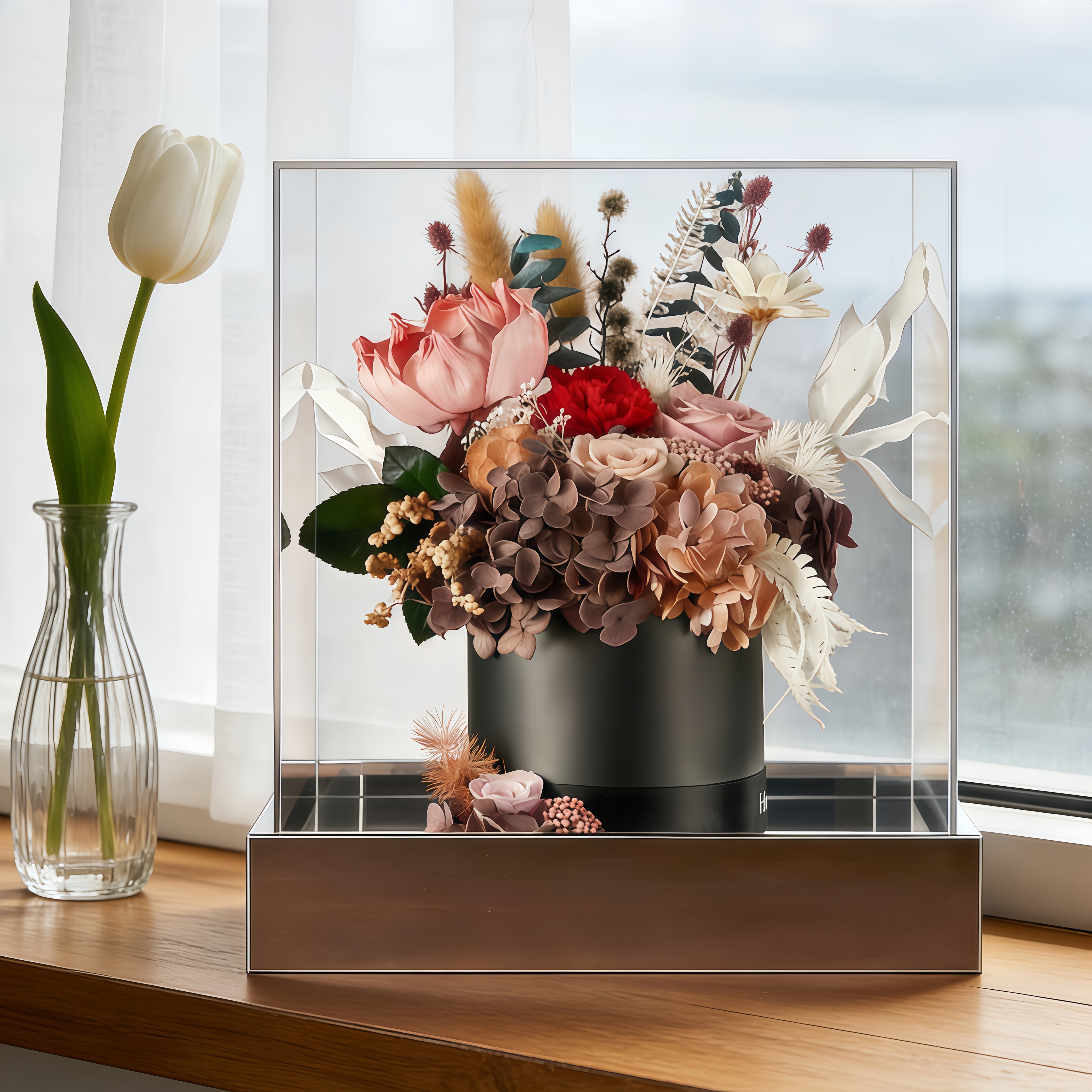 Preserved Luxury  Handmade Eternal Floral Arrangement for Home Decor, Anniversary, Valentine's Day & Mother's Day